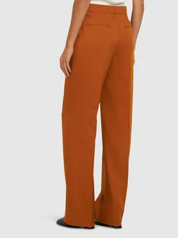 Tory Burch Wide-leg trouser with pleats in 94% Polyester, 6% Elastane, photo 3 of 5 from LUISAVIAROMA