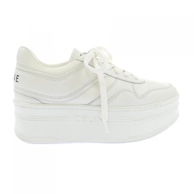 Celine Block Sneakers White in White Calfskin from The Reluxe
