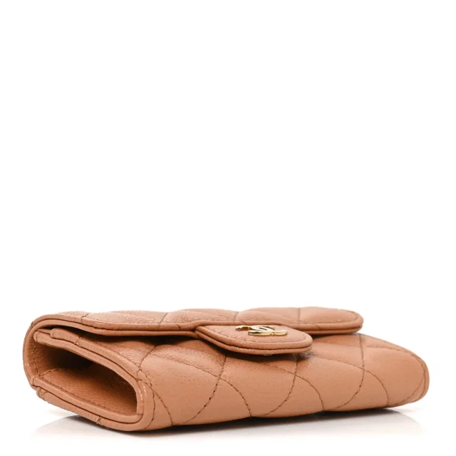 Chanel Caviar Quilted Flap Card Holder Wallet Brown in Brown Caviar leather from FASHIONPHILE, photo 4 of 9