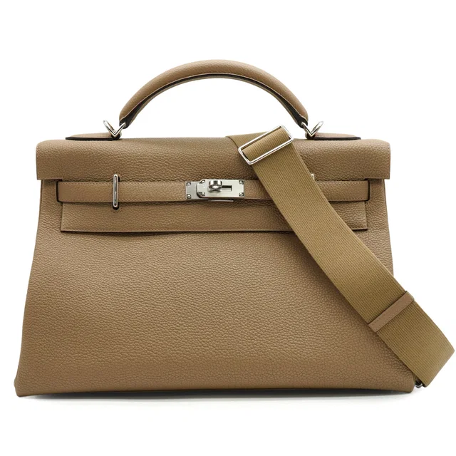 Hermès Kelly 42 Retourne Beige Marfa Togo Hand Shoulder Bag 2024 W Stamp Palladium Hardware in Beige Togo leather from Luxury Promise
