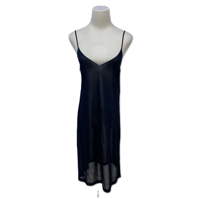 Chanel Black Sheer Silk Slip Dress size 36 in Black Silk from Luxury Promise