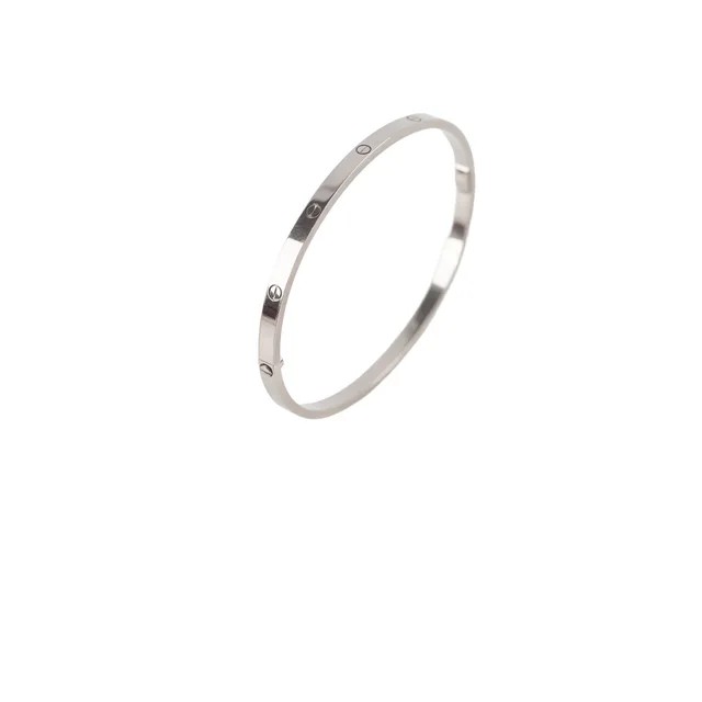 Cartier Love Bracelet White Gold Size 19 in White from The Purse Affair