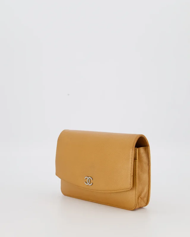 Chanel Gold Wallet on Chain Bag in Gold Caviar leather from Sellier, photo 12 of 22