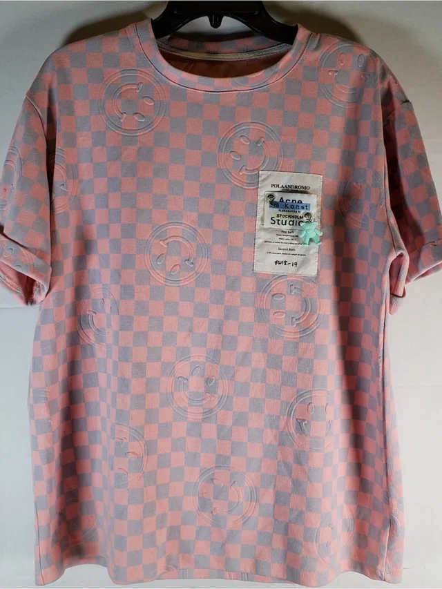 Acne Studios Pola Andromo Fw18-19 Men Short Sleeve Designer T-Shirt in pink Denim from Poshmark