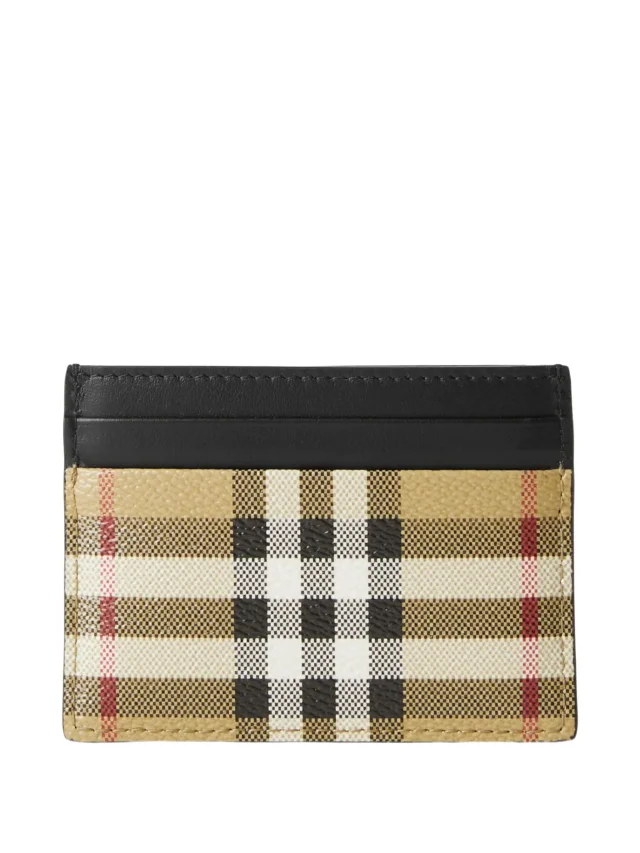 Burberry Check card case in Neutrals, photo 2 of 2 from FARFETCH