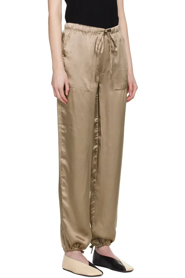6397 Beige Drawstring Reversible Trousers, photo 2 of 2 from SSENSE
