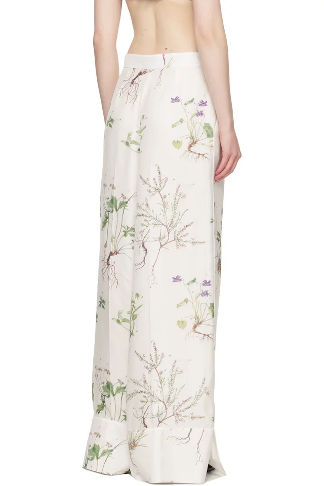 Erdem White Pyjama Trousers, photo 3 of 4 from SSENSE