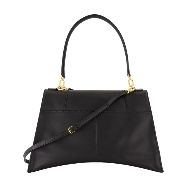 Balenciaga Hourglass Top Handle Bag — Black Calfskin in Black Calfskin from HEWI