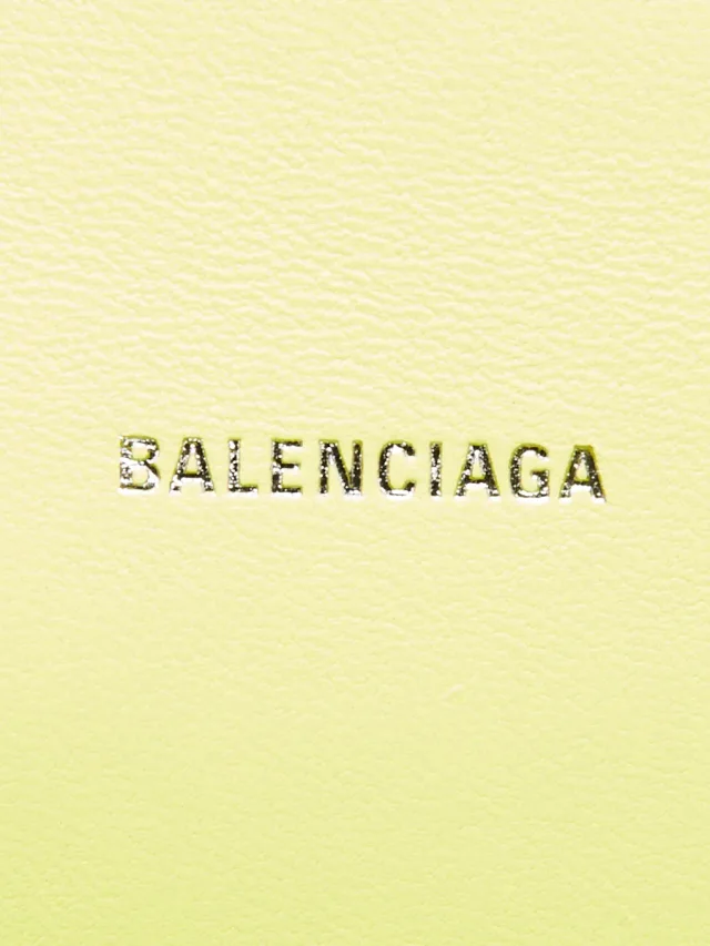 Balenciaga Smooth Leather Hourglass XS Top Handle Bag in Yellow Leather from Yoogis, photo 8 of 14