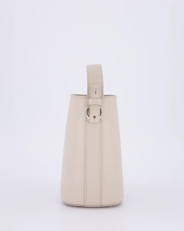 Loro Piana Beige Crossbody Bucket Bag in Beige Calfskin from Sellier, photo 8 of 18
