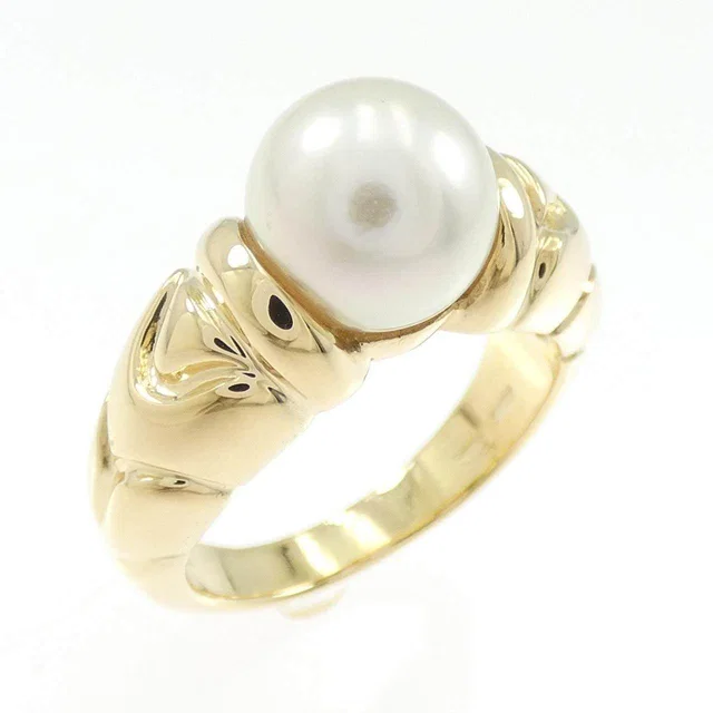 Bvlgari Passo Doppio Au750 Akoya Pearl Ring Size 12 from LuxUness