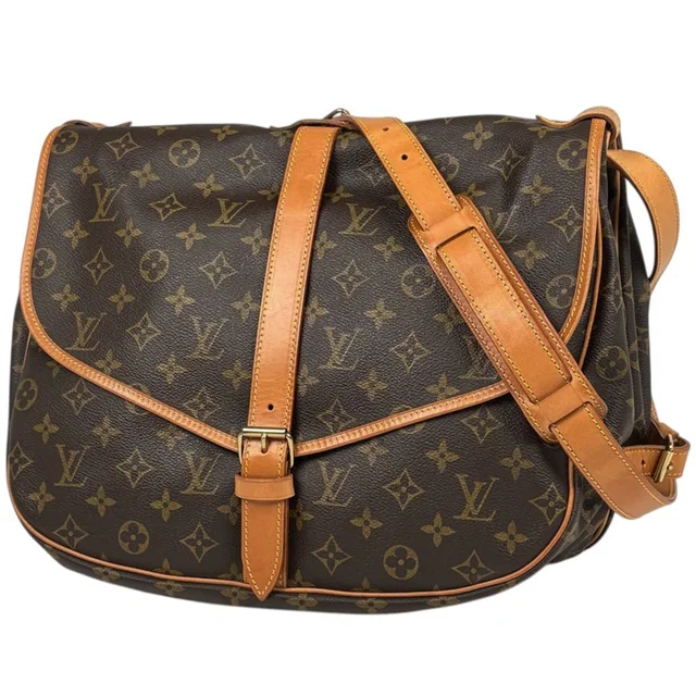 Louis Vuitton Saumur 35 Shoulder Bag Monogram Brown in Brown from The Reluxe