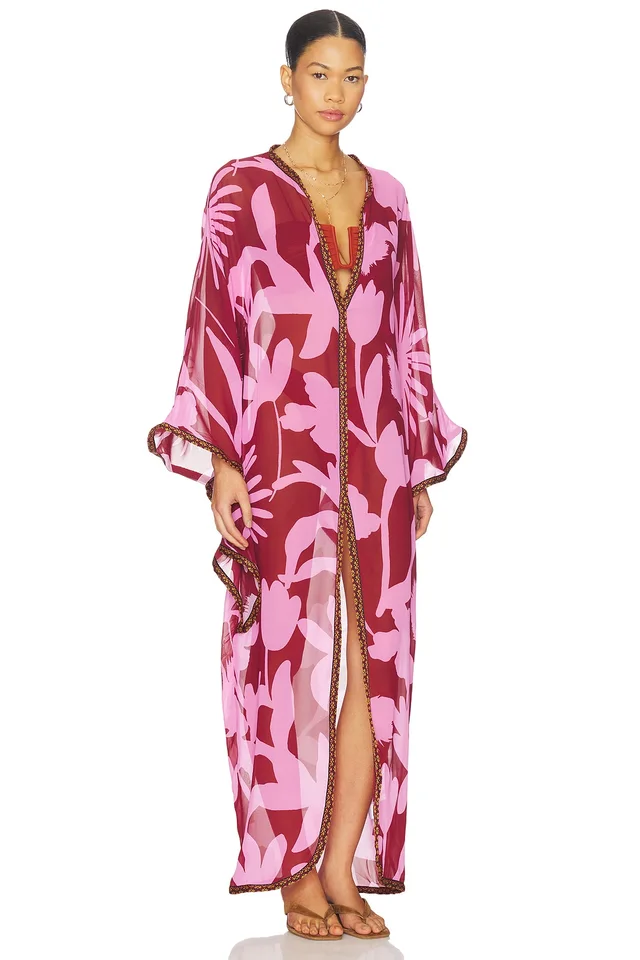 eywasouls malibu Jaya Dress in Red Wine Pink Delight, photo 3 of 4 from REVOLVE (Canada)