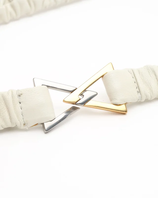 Bottega Veneta Triangle Skinny Leather Waist Belt in Leather from A Retro Tale, photo 3 of 5