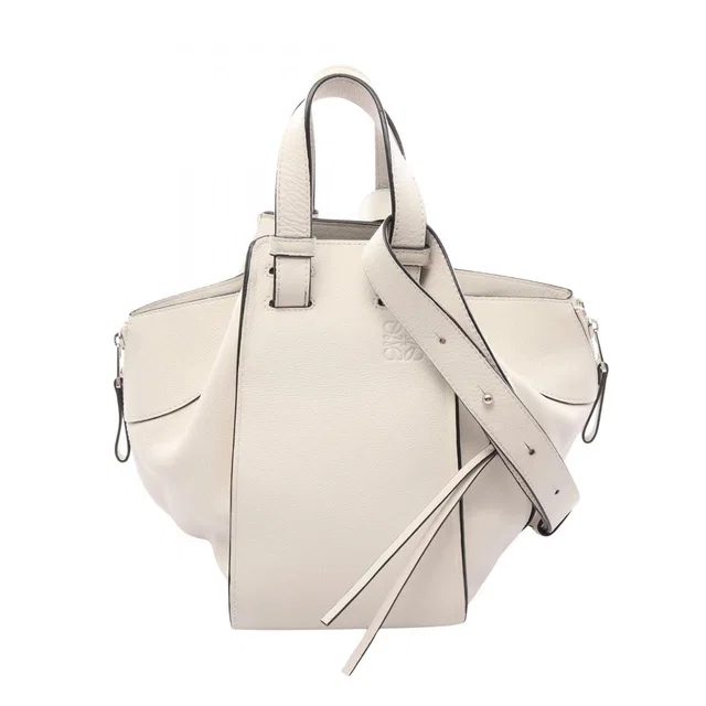 Loewe Handbag Hammock Bag Small 2-Way White Leather in White Leather from The Reluxe