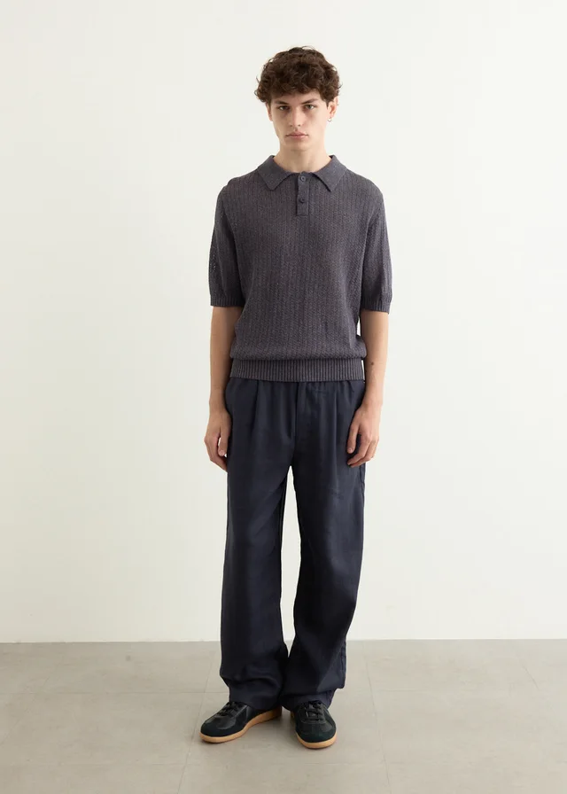 Incu Collection Evan Elasticated Pants in Blue from Incu, photo 1 of 1