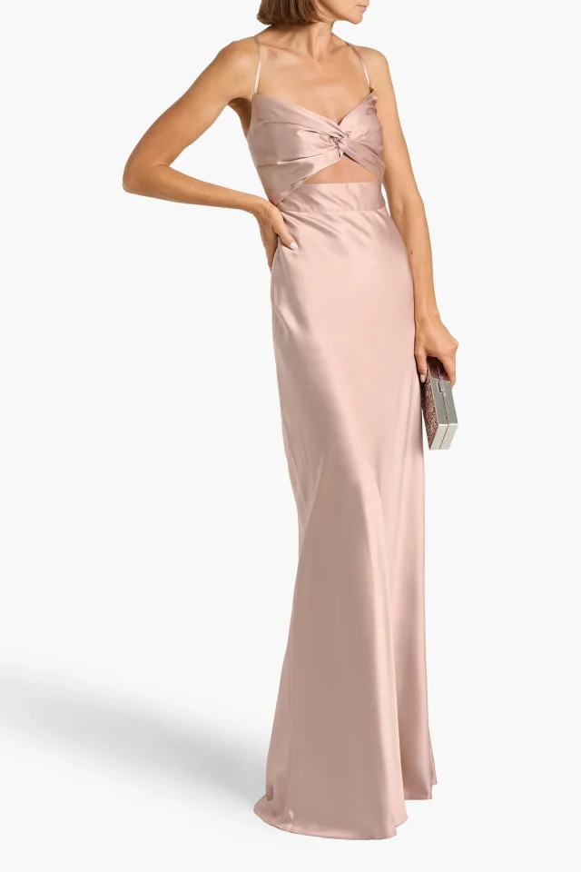 Michelle Mason Twisted Cutout Silk-Satin Gown, photo 2 of 4 from THE OUTNET