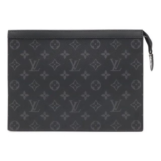 Louis Vuitton Monogram Eclipse Pochette Voyage MM Clutch in Canvas from The Reluxe