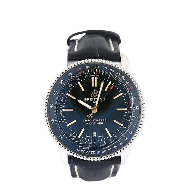 Breitling Navitimer Caliber 17 Automatic 41mm Watch in Crocodile from Luxe.It.Fwd