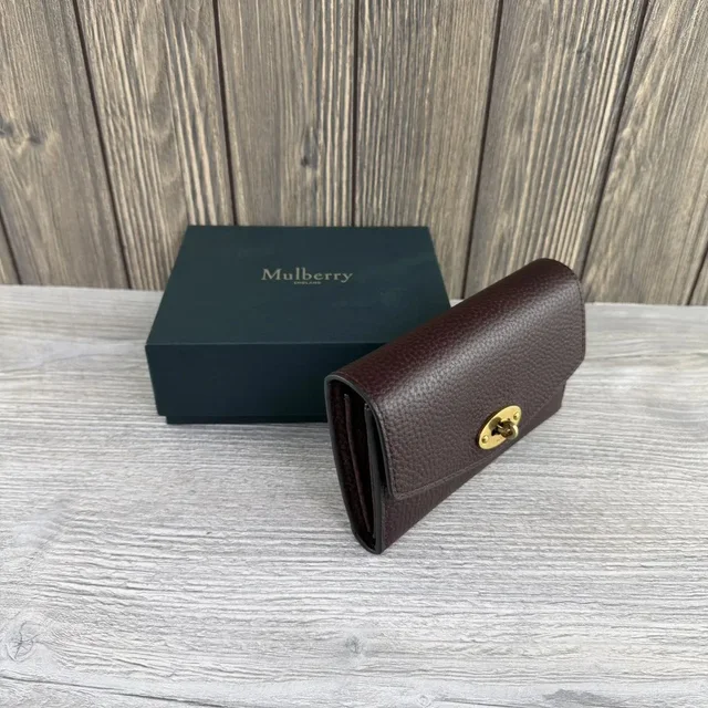 Mulberry Darley Wallet Oxblood Small Classic Grain in Brown in red|brown Caviar leather from Grailed