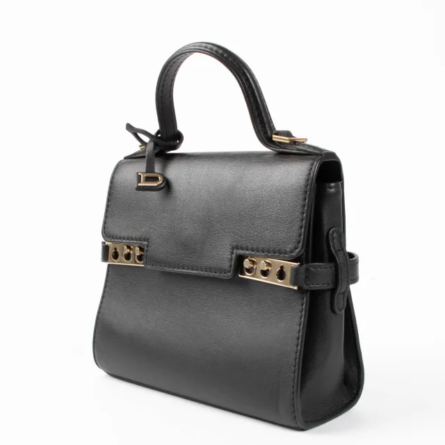 Delvaux Black Supple Calf Tempête Micro Bag in Black Calfskin from Labellov, photo 3 of 8