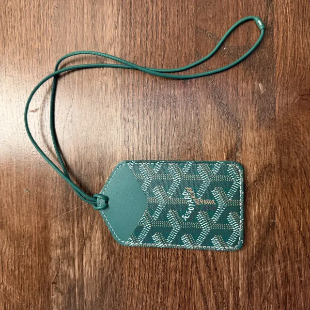 Goyard Bag Charm Set - Key Holder And Luggage Tag Green in green from Grailed
