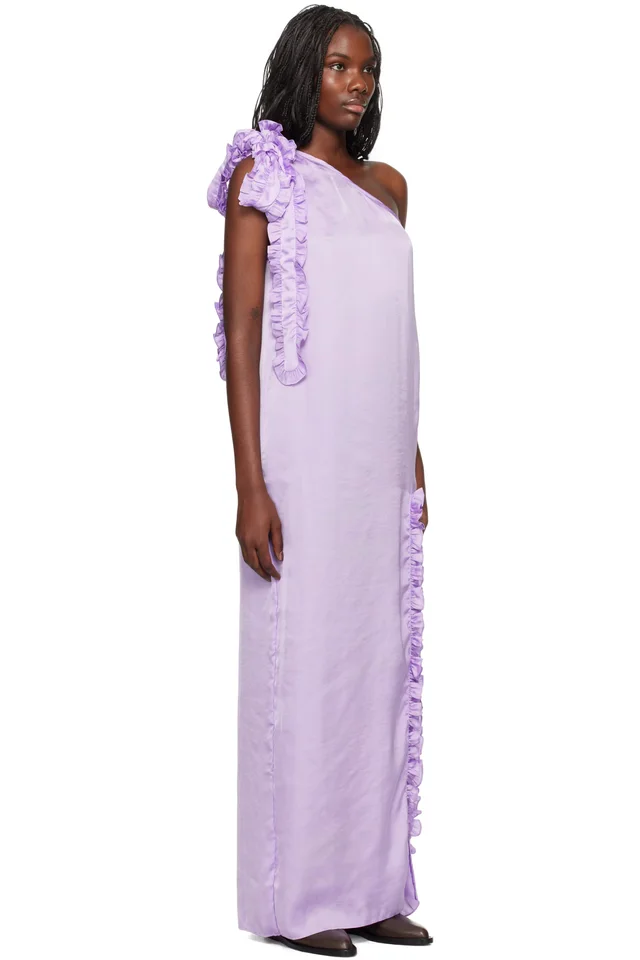 Kika Vargas Purple Aretha Maxi Dress, photo 2 of 4 from SSENSE