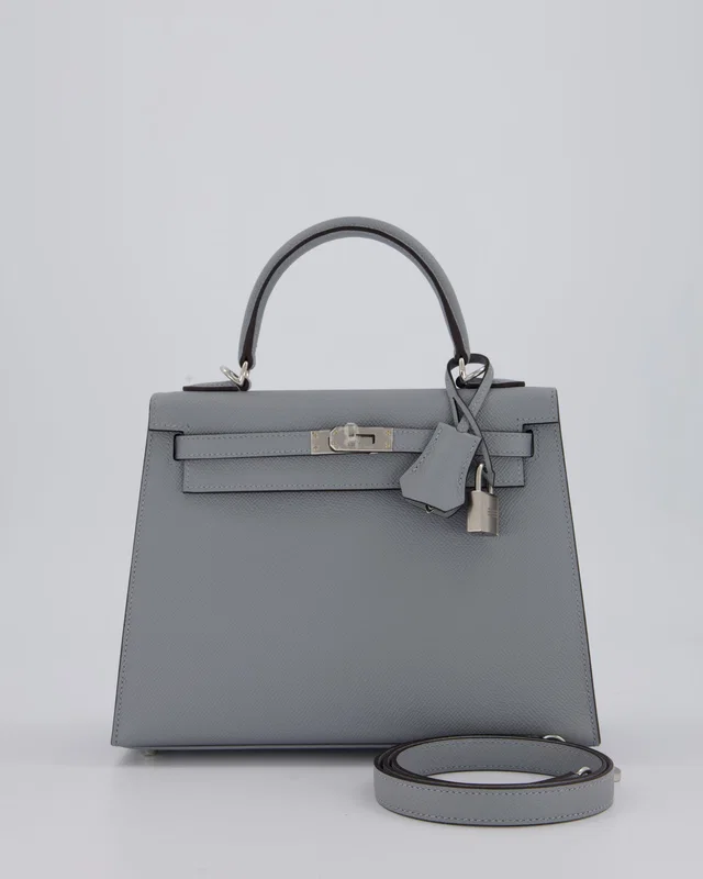 Hermès Kelly 25 Sellier Bag in Grey Epsom leather from Sellier
