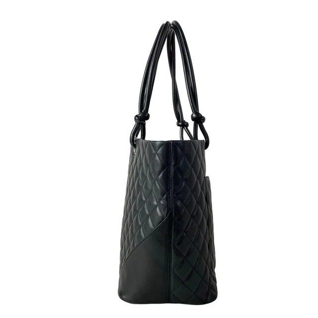 Chanel Tote Bag Cambon Line Large Black White Leather in Black Leather from The Reluxe, photo 2 of 2