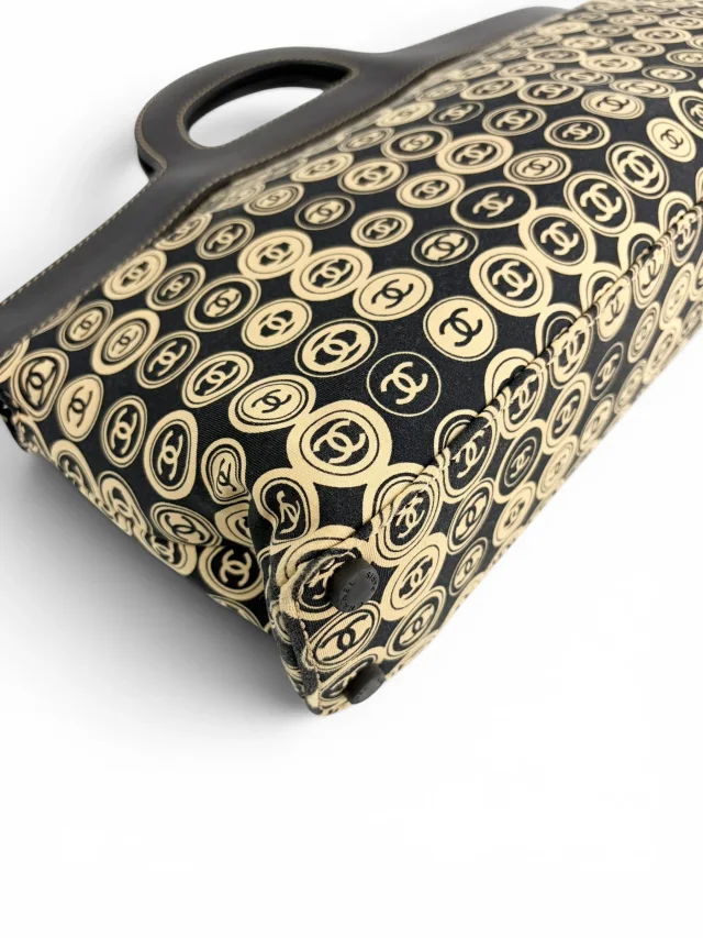 Chanel Vintage CC Motif Jersey Frame Bag in Leather from Season 2 Consign, photo 10 of 11