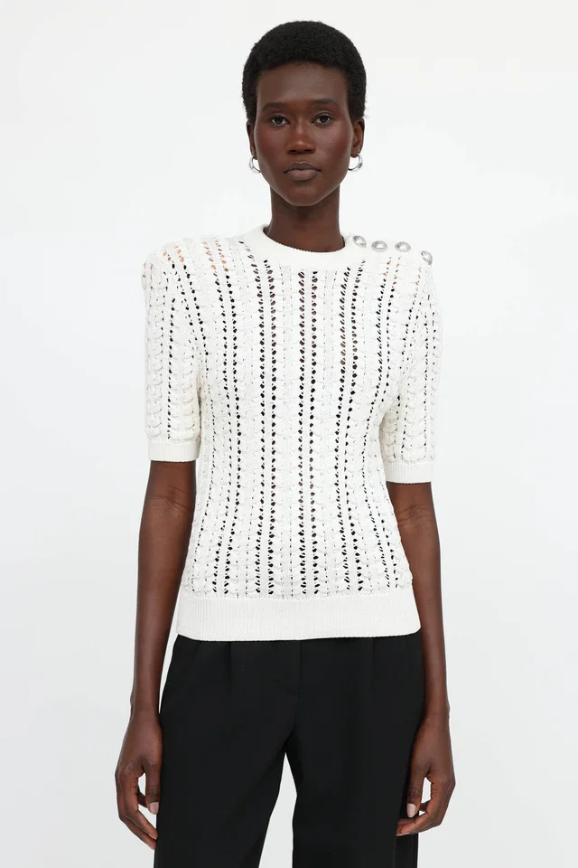 Balmain Crochet Top from VSP Consignment