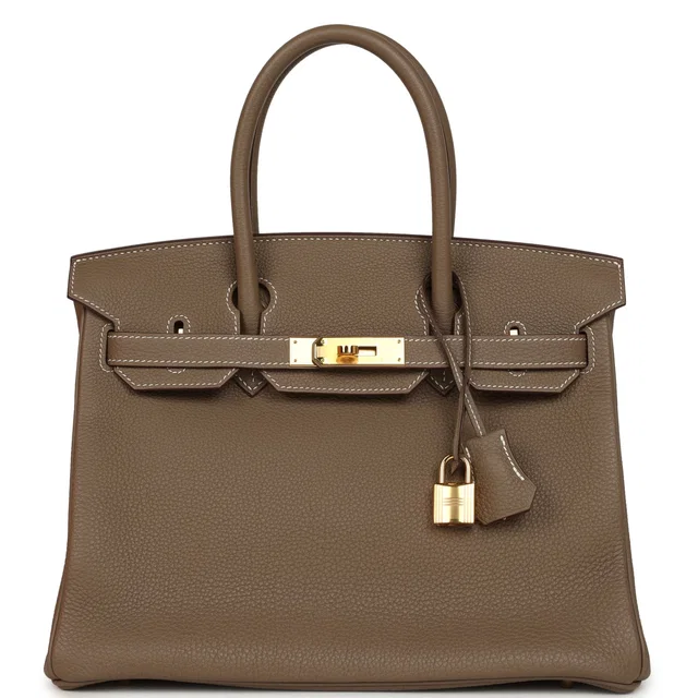 Hermès Birkin 30 Etoupe Togo Gold Hardware in Taupe Togo leather from Madison Avenue Couture