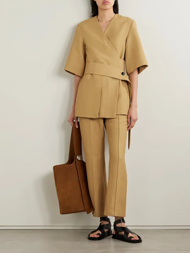 CO Cropped woven straight-leg pants in Beige, photo 2 of 2 from NET-A-PORTER (Canada)