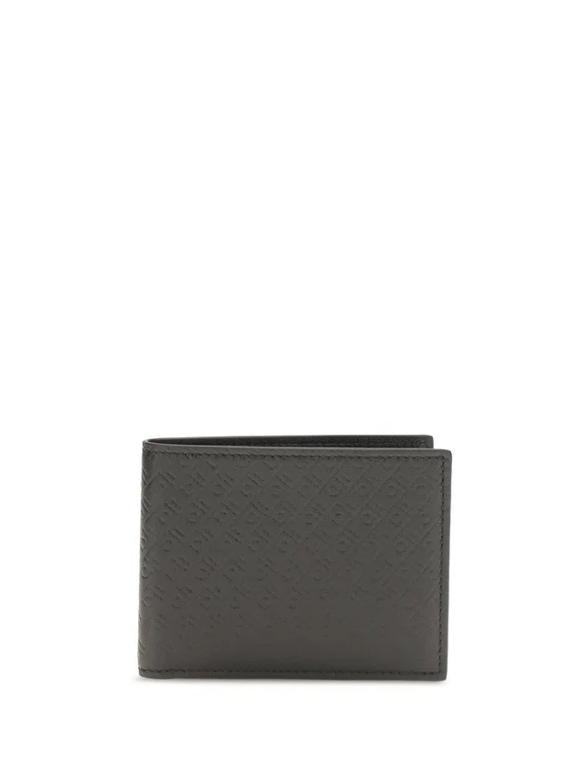 Ferragamo Logo-Embossed Calf Leather Wallet — Black Bos Taurus in Black Calfskin from HEWI