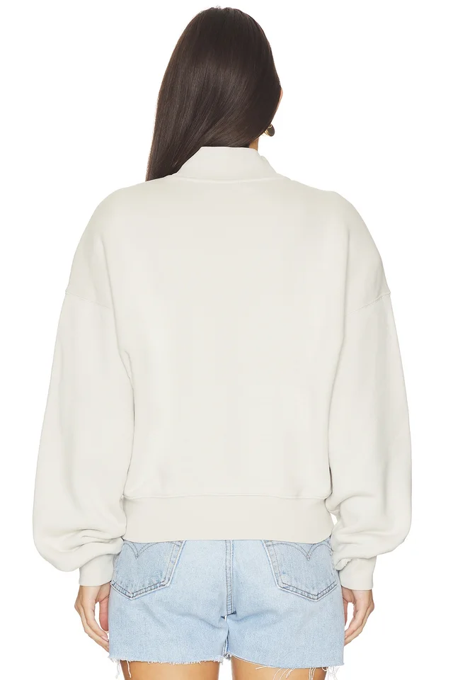 AGOLDE Jensen Zip Up Sweatshirt in Bone, photo 4 of 5 from REVOLVE (Canada)