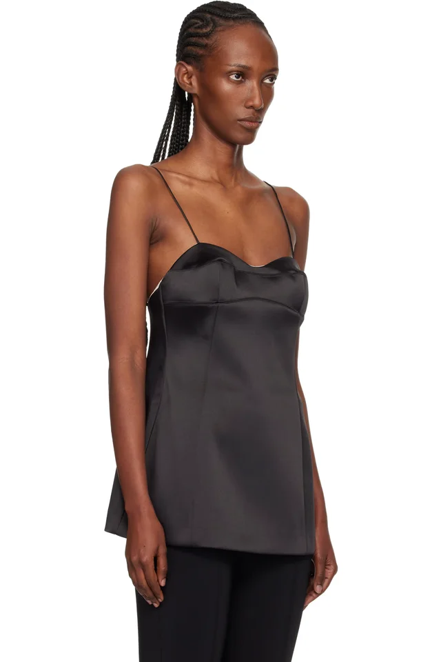 Róhe Black Bustier Top, photo 2 of 4 from SSENSE