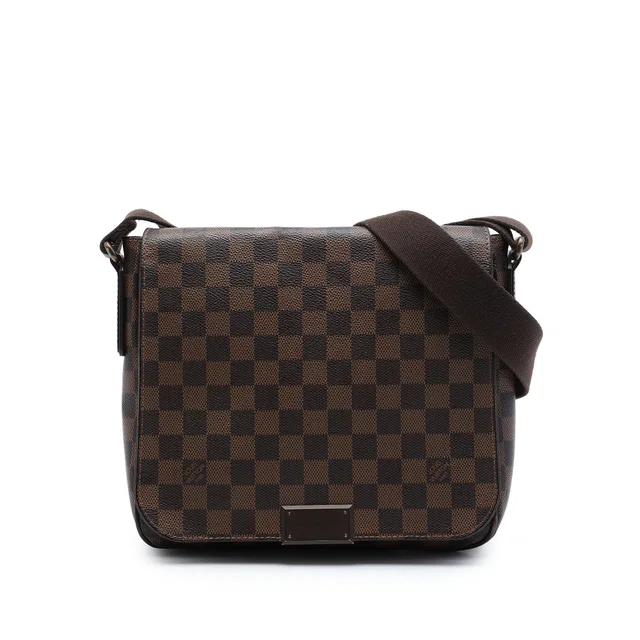 Brown Louis Vuitton Damier Ebene District PM Crossbody Bag in Brown Canvas from Designer Revival