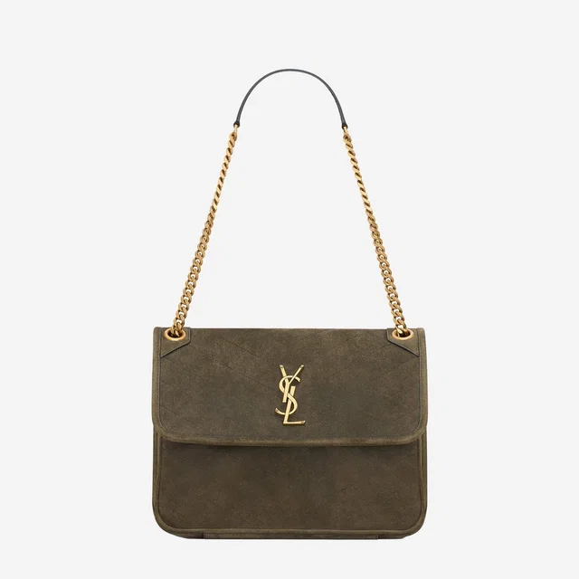 Saint Laurent Shoulder Bag — Green Suede in Green Suede from HEWI