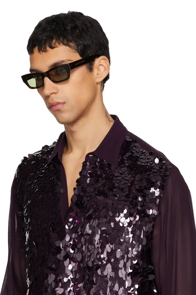 Marni Brown RETROSUPERFUTURE Edition Haicli Sunglasses, photo 4 of 4 from SSENSE
