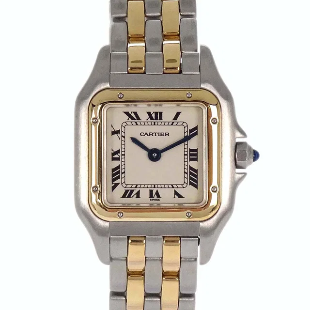 Cartier Panthere SM 2-Row 22mm Ref.166921 Quartz Watch 18KYG SS from AMORE Vintage Tokyo