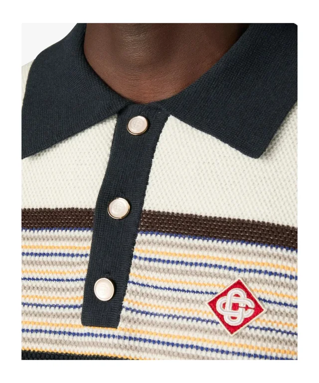 Casablanca Striped Knitted Polo Shirt, photo 4 of 6 from SENSER