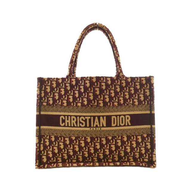 Oblique DIOR Book Tote Medium M1296ZRIW Bag in 974/BURGUNDY canvas from KOMEHYO