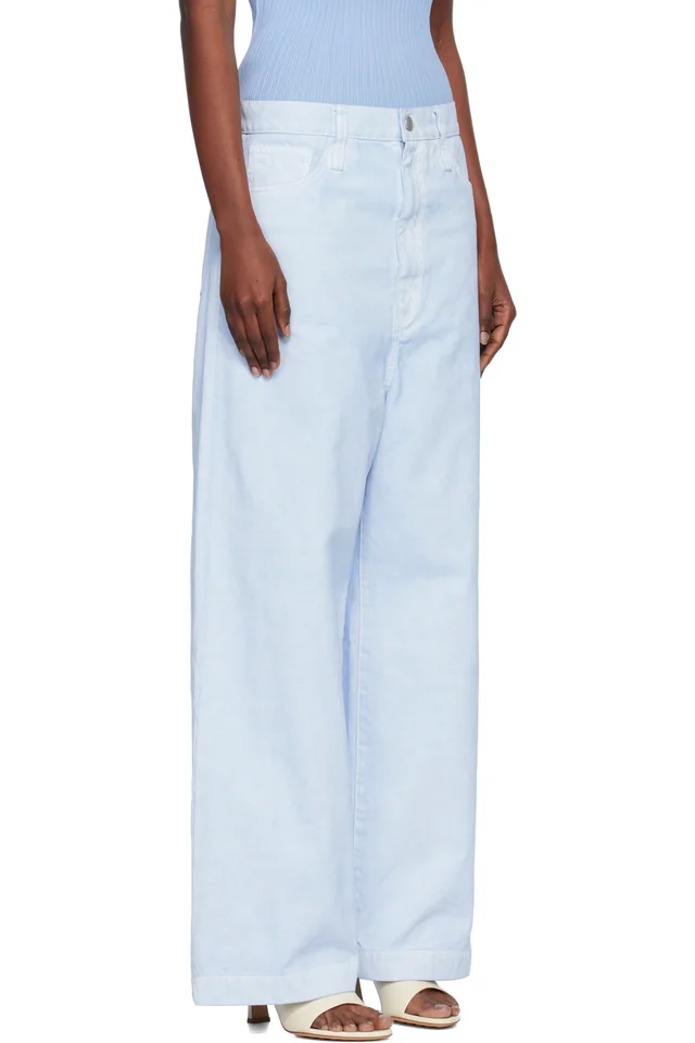 ISSEY MIYAKE Blue Sculptural Jeans, photo 2 of 4 from SSENSE