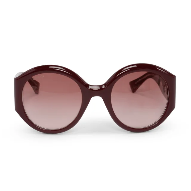 Gucci Round Frame Sunglasses in Rosso Ancora from Blue Spinach