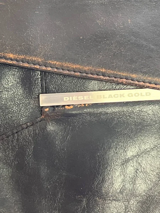 Diesel Gold Clutch in Black Leather from Oxfam Online Shop, photo 2 of 2