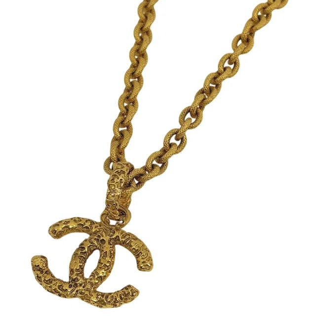 Chanel CC Logo Chain Necklace Gold Plated in Gold from The Reluxe