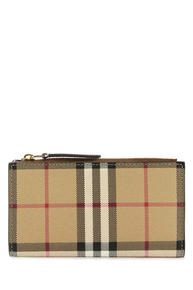 Burberry Tartan Check Wallet — Beige in Beige Woven leather from HEWI