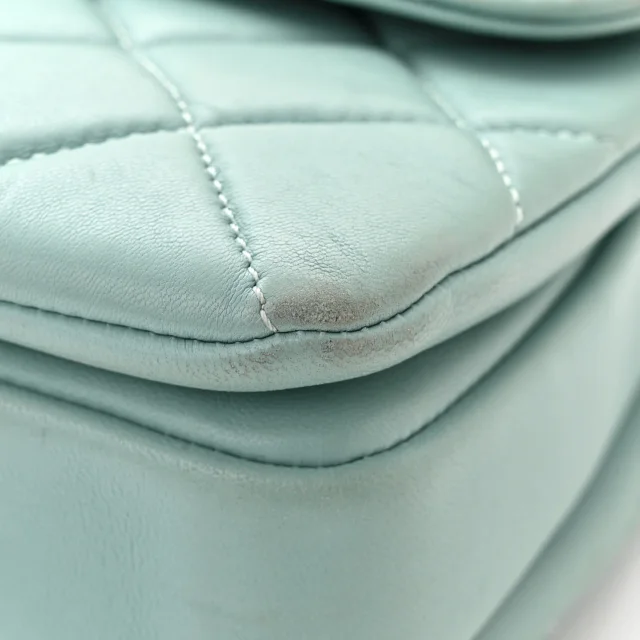 Chanel Quilted Small Trendy CC Flap Dual Handle Bag Light Blue in Blue Lambskin from FASHIONPHILE, photo 11 of 15