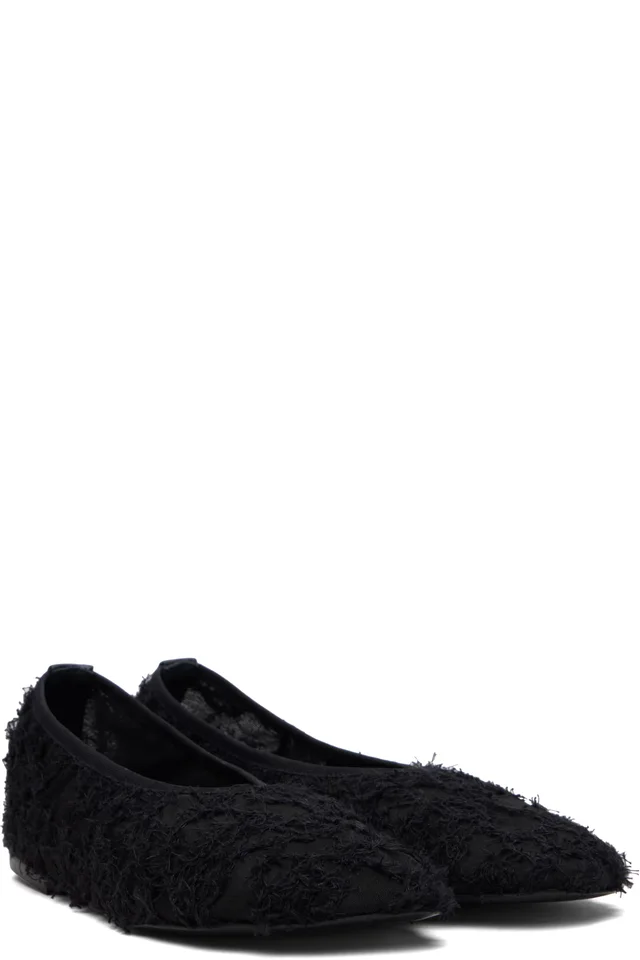 Proenza Schouler Black Glove Lace Ballerina Flats, photo 4 of 5 from SSENSE