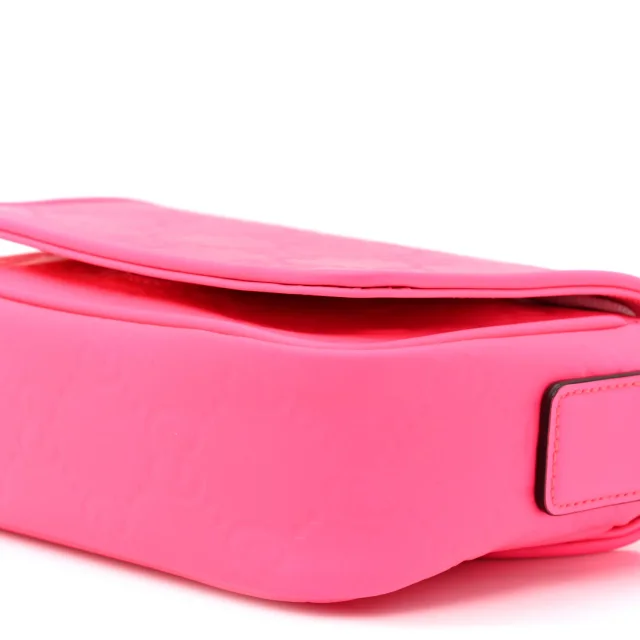 Gucci GG Rubber effect Super Mini Bag Pink in Pink Calfskin from FASHIONPHILE, photo 9 of 10